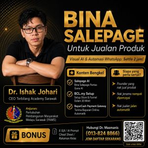 Dr Ishak akan kendalikan Bengkel AI Jualan Produk untuk Usahawan Sarawak